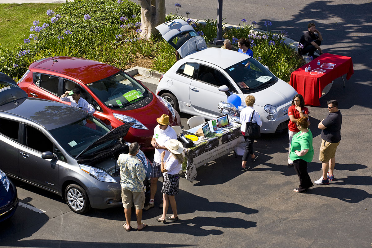 Electric vehicles showcased at the clean energy fair