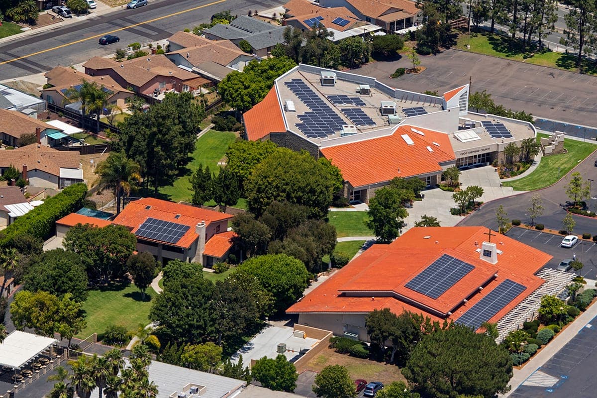 Photo of San Diego good-shepherd solar panel installation by Sullivan Solar Power at the Trepeck residence