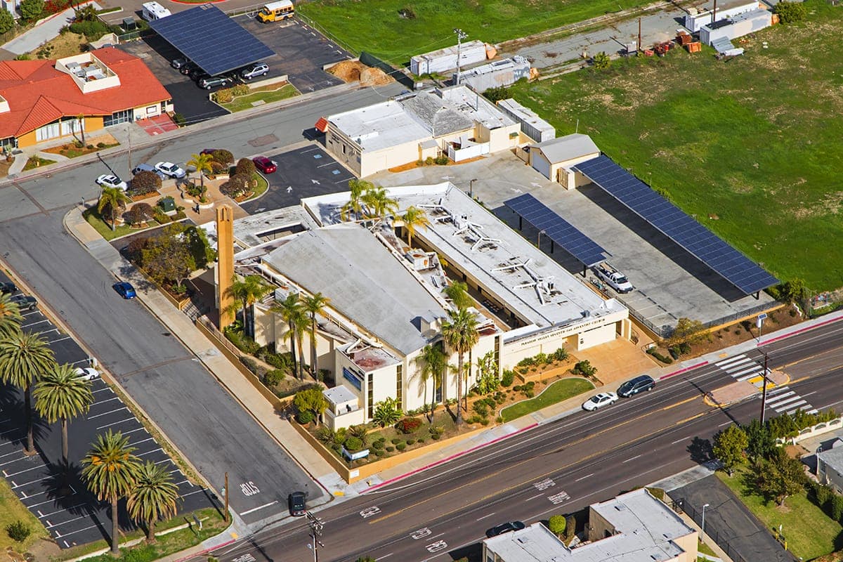 Photo of National City Kyocera Solar panel installation at Paradise Valley Church