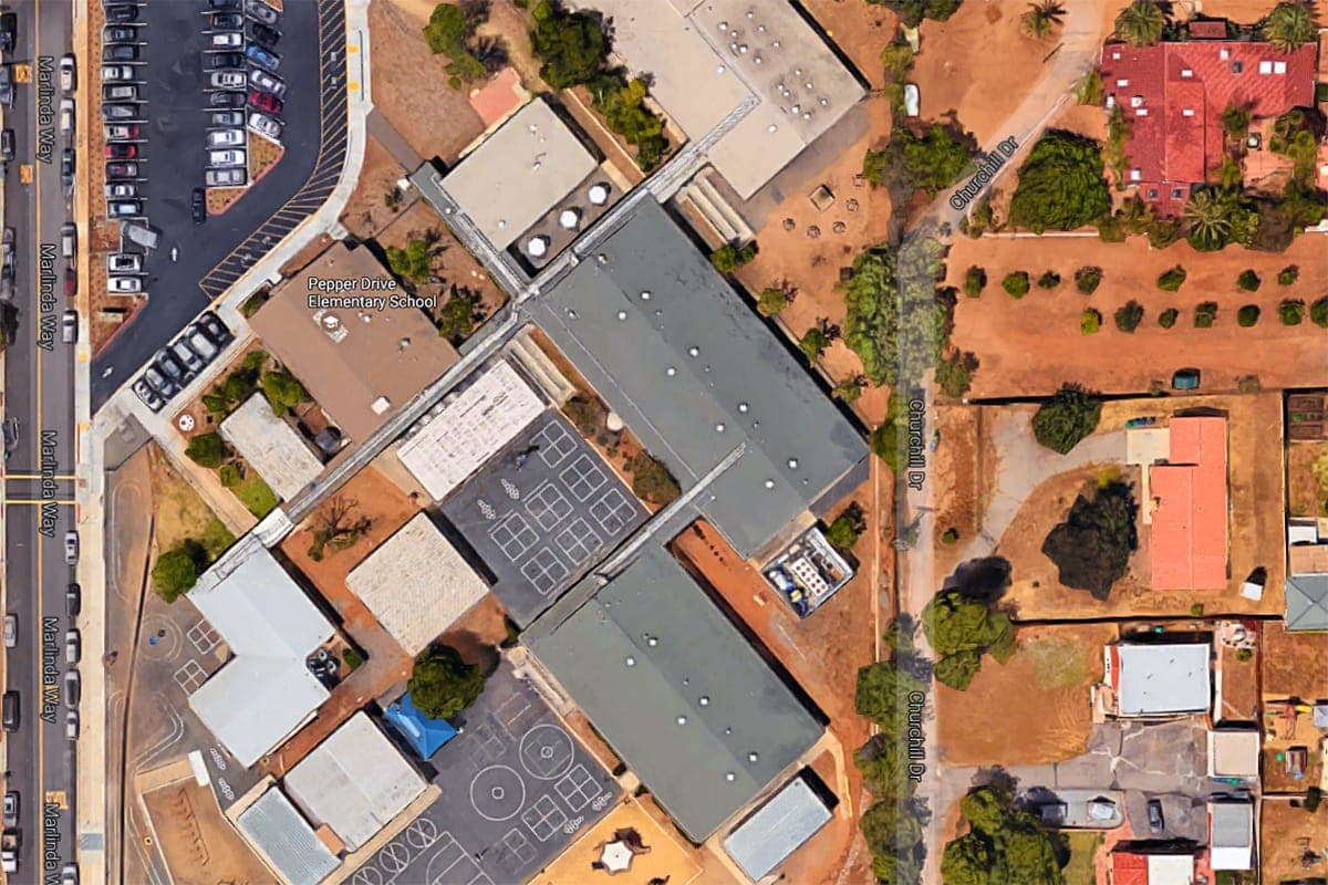 Photo of El Cajon solar panel installation by Sullivan Solar Power at Pepper Drive Elementary School