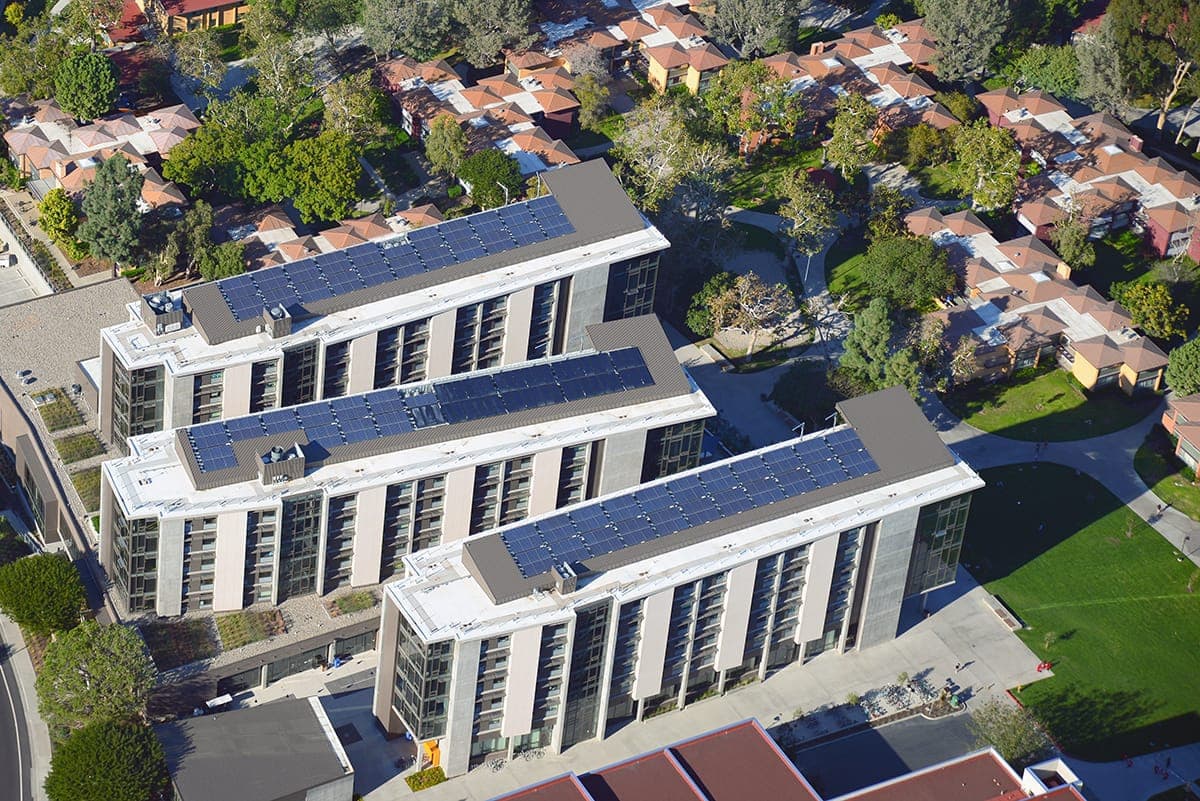 Photo of Irvine Kyocera KU330-8BCA solar panel installation by Sullivan Solar Power at UCI Mesa Court