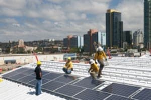 Photo of Port of San Diego Cruise Terminal solar panel installation in San Diego