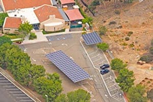 Photo of SDSU Children's Center solar panel installation in Vista