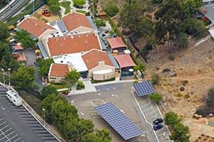 Photo of Vista Sunpower SPR-E20-327-COM 327W solar panel installation by Sullivan Solar Power at the SDSU Children's Center