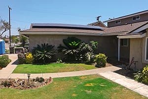 Photo of Fountain Valley Panasonic solar panel installation at the Weinberger residence