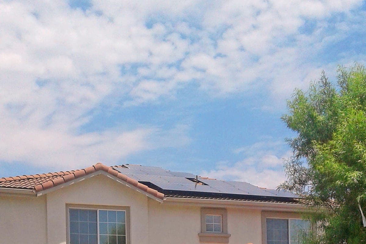 Photo of Irvine Panasonic solar panel installation at the Lyon residence