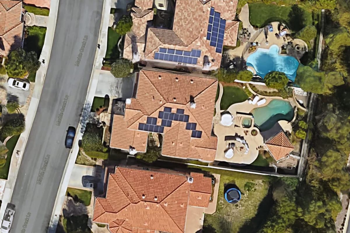 Photo of Coto De Caza Sunpower solar panel installation at the Bender residence