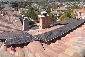 Photo of Coto De Caza Panasonic solar panel installation at the Cassedy residence