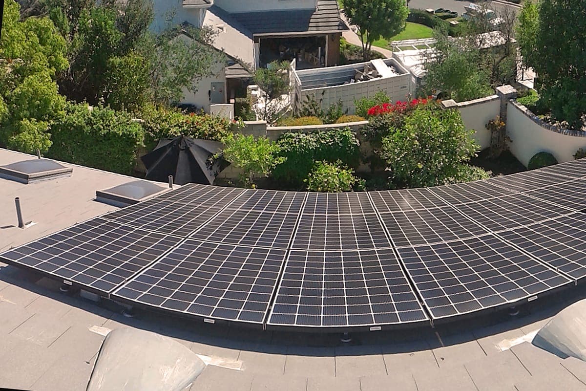 Photo of Coto de Caza LG solar panel installation at the Howard residence