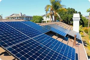 Image of Cassidy residence showing roof top solar panels