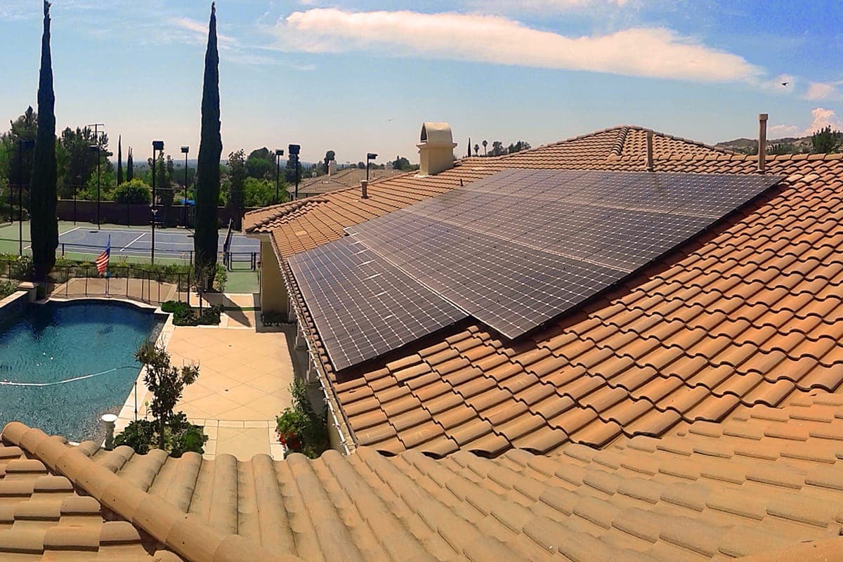 Photo of Yorba Linda LG solar panel installation at the Gu residence