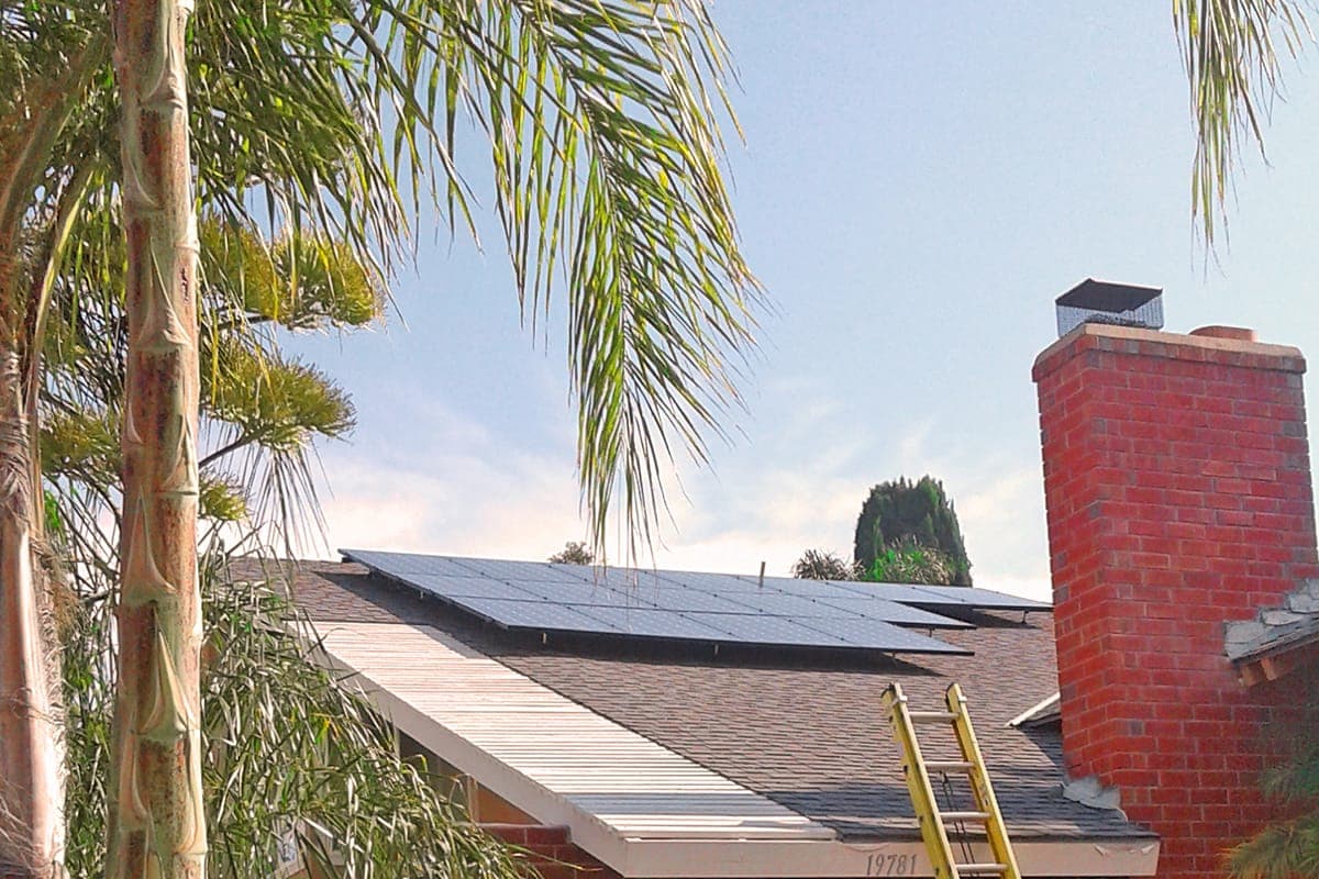 Photo of Yorba Linda LG solar panel installation at the Hajati residence