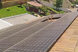 Photo of Beaumont LG solar panel installation at the McConnell residence