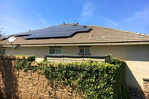 Photo of Eastvale Panasonic solar panel installation at the Weber residence