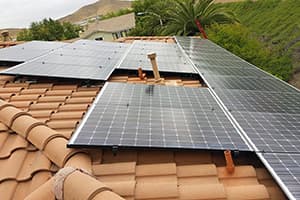 Photo of Lake Elsinore Panasonic solar panel installation at the Engels residence