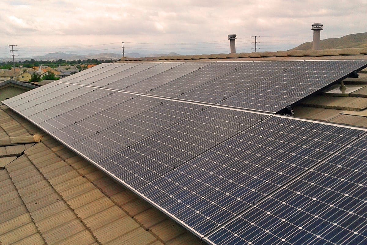 Photo of Menifee Panasonic solar panel installation at the McNevin residence