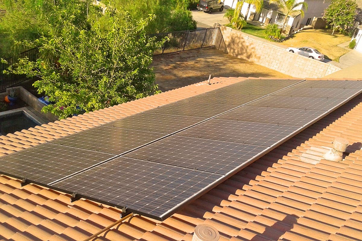 Photo of Menifee Panasonic solar panel installation at the Winter residence