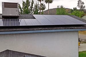 Photo of Yucaipa Kyocera solar panel installation at the Warren residence