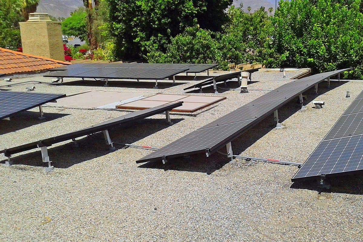 Photo of Palm Desert Panasonic solar panel installation at the Nathan residence