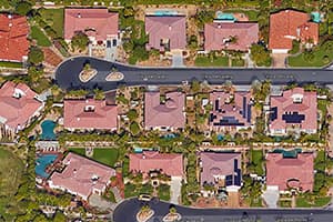 Photo of Rancho Mirage SunPower solar panel installation at the Jenks residence