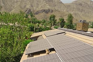 Photo of Rancho Mirage Panasonic solar panel installation at the McCluer residence