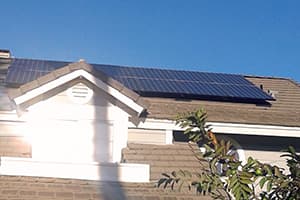 Photo of Riverside Panasonic solar panel installation at the Bell residence