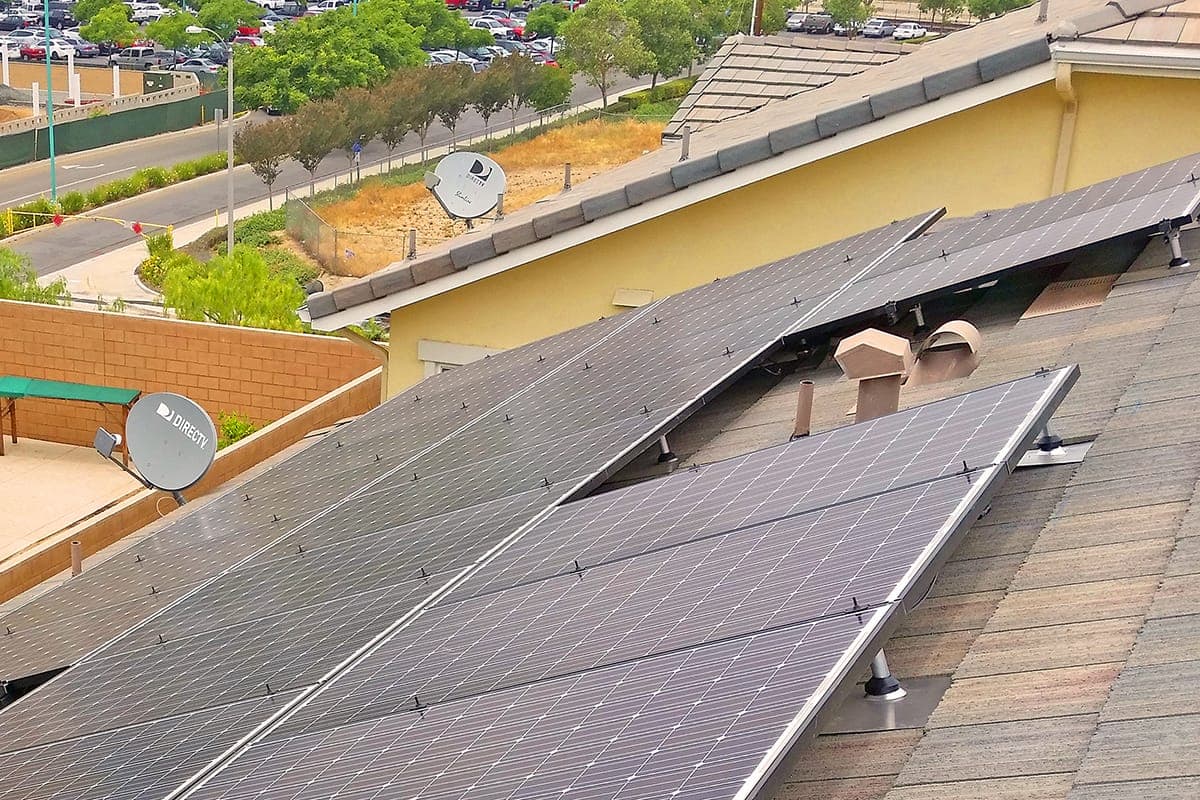 Photo of Riverside Panasonic solar panel installation at the Martin residence