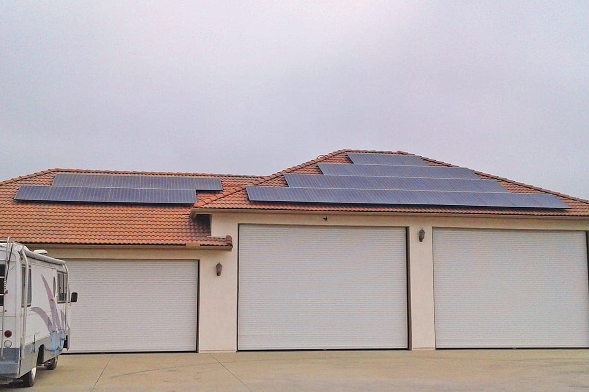 Photo of Riverside Panasonic solar panel installation at the Wood residence