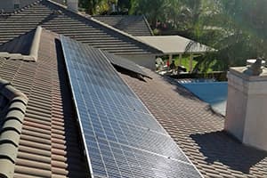 Photo of Winchester Kyocera solar panel installation at the Delgado residence