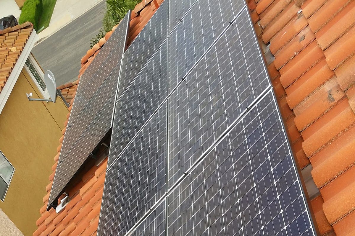 Photo of Temecula Panasonic solar panel installation at the Lattimore residence