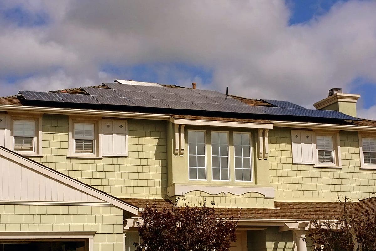 Photo of Carlsbad Panasonic solar panel installation at the Reynolds residence