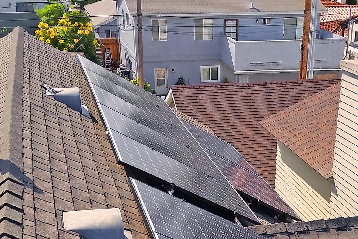 Photo of Coronado Panasonic solar panel installation at the Jadovitz residence