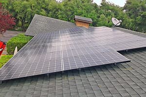 Photo of Escondido LG solar panel installation at the Heraty residence