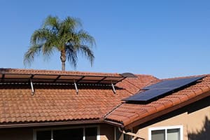 Photo of Escondido Panasonic solar panel installation at the Hill residence