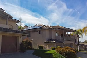 Photo of Escondido Sunpower SPR-327E-WHT-D solar panel installation by Sullivan Solar Power at the Pingao residence