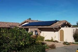 Photo of Hebner solar panel installation in Fallbrook