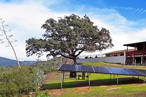 Photo of Fallbrook LG solar panel installation at the McCasland residence