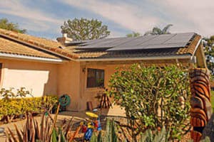 Photo of Jamul solar panel installation at the Simms residence