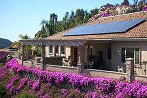 Photo of Jamul solar power installation at the Coppola residence