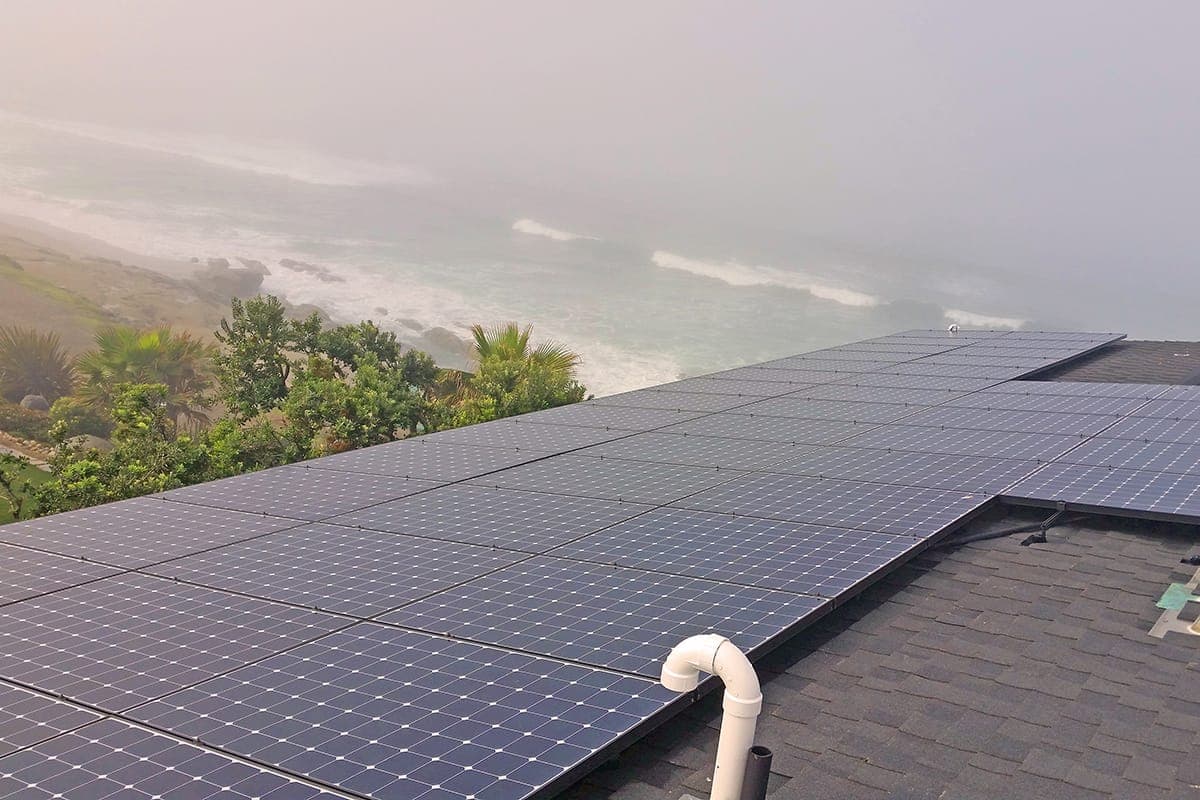 Photo of La Jolla SunPower solar panel installation at the Limber residence