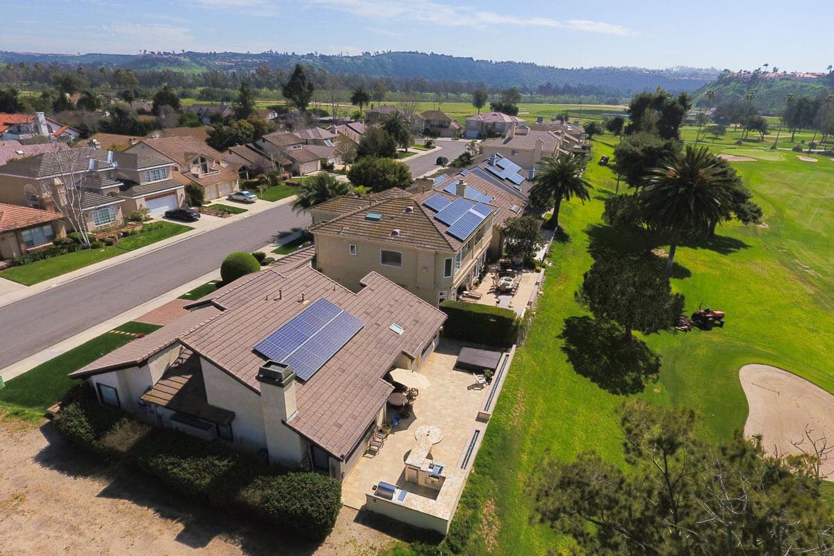 Photo of Rancho Santa Fe solar panel installation by Sullivan Solar Power at the Hamblen residence