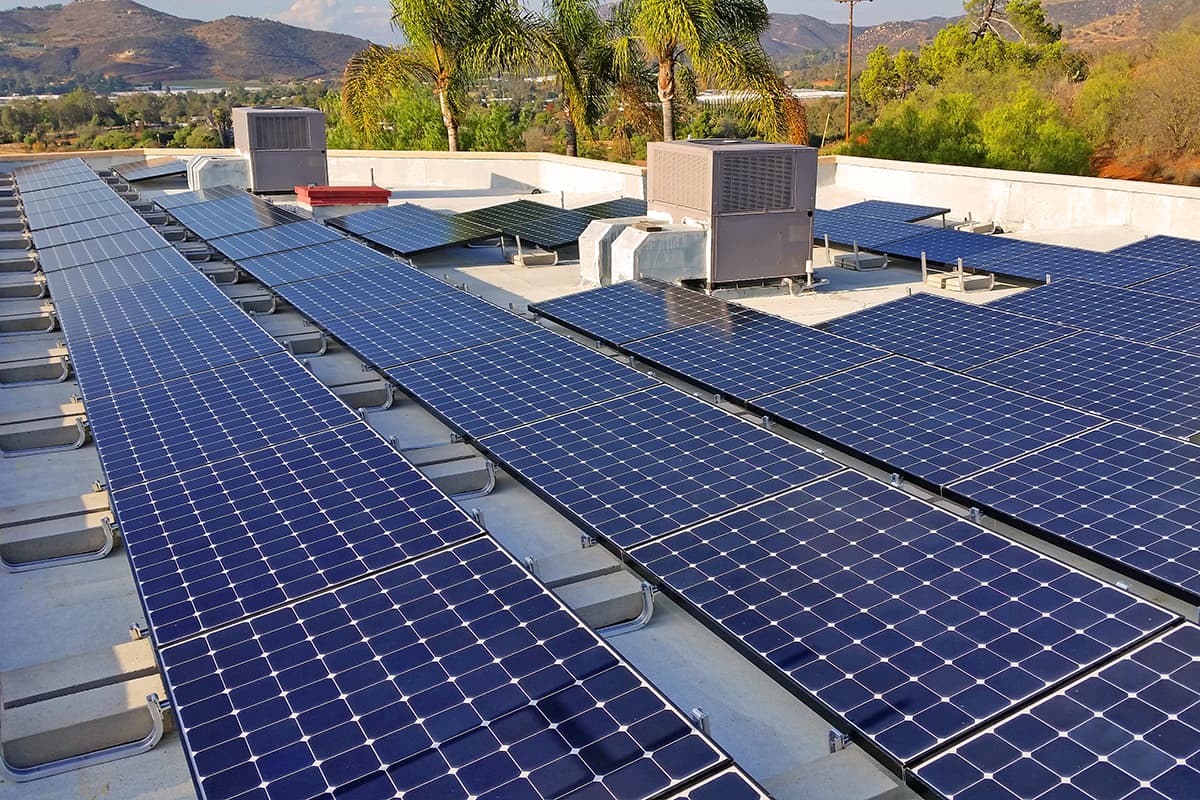 Photo of San Marcos SunPower solar panel installation at the Cavellier residence